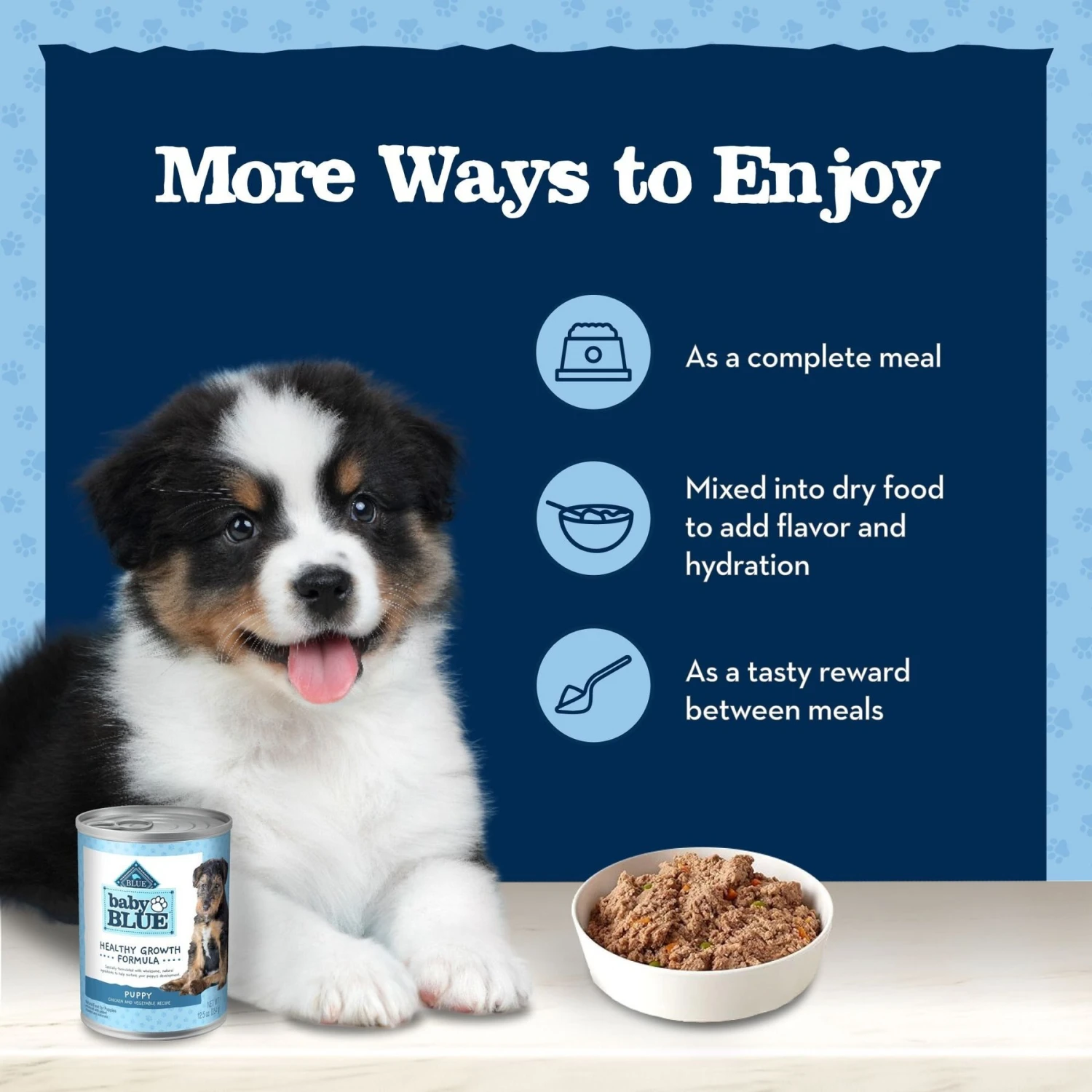 Blue Buffalo Baby Blue Healthy Growth Formula Natural Chicken & Vegetable Recipe Puppy Wet Food, 12.5-oz Cans, Case Of 12 7 Blue Buffalo Baby Blue Healthy Growth Formula Natural Chicken & Vegetable Recipe Puppy Wet Food, 12.5-oz Cans, Case Of 12 - Image 7