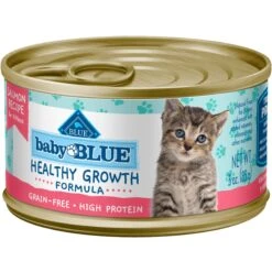 Blue Buffalo Baby Blue Healthy Growth Formula Grain-Free High Protein Salmon Recipe Kitten Wet Food, 3-oz Cans, Case Of 24