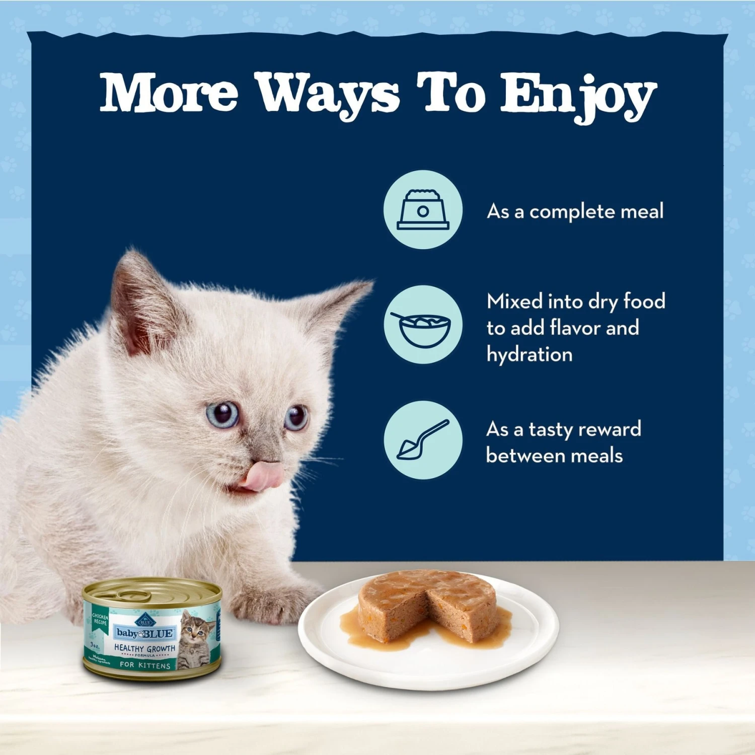 Blue Buffalo Baby Blue Healthy Growth Formula Grain-Free High Protein Chicken Recipe Kitten Wet Food, 3-oz Cans, Case Of 24 7 Blue Buffalo Baby Blue Healthy Growth Formula Grain-Free High Protein Chicken Recipe Kitten Wet Food, 3-oz Cans, Case Of 24 - Image 7