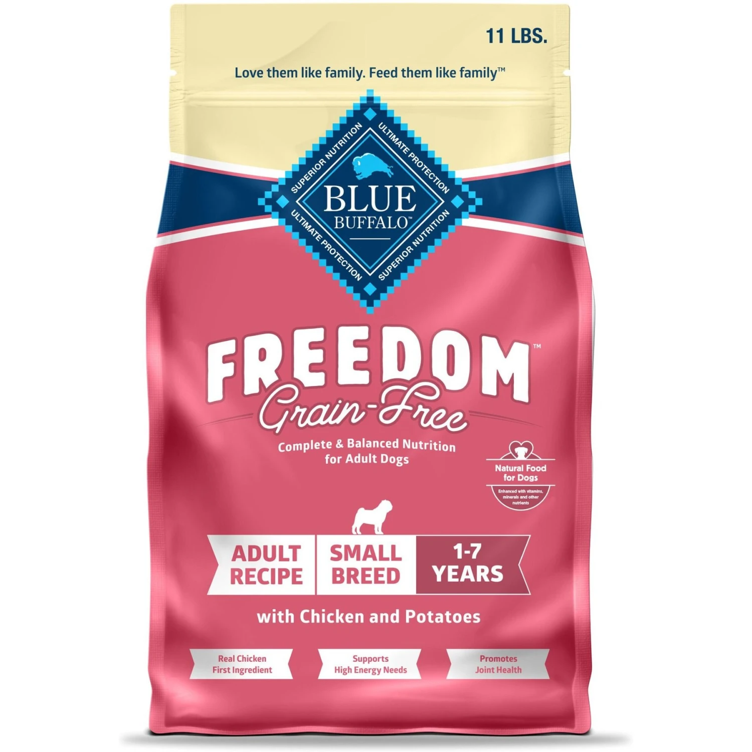Blue Buffalo Freedom Small Breed Adult Chicken Recipe Grain-Free Dry Dog Food 1 Blue Buffalo Freedom Small Breed Adult Chicken Recipe Grain-Free Dry Dog Food
