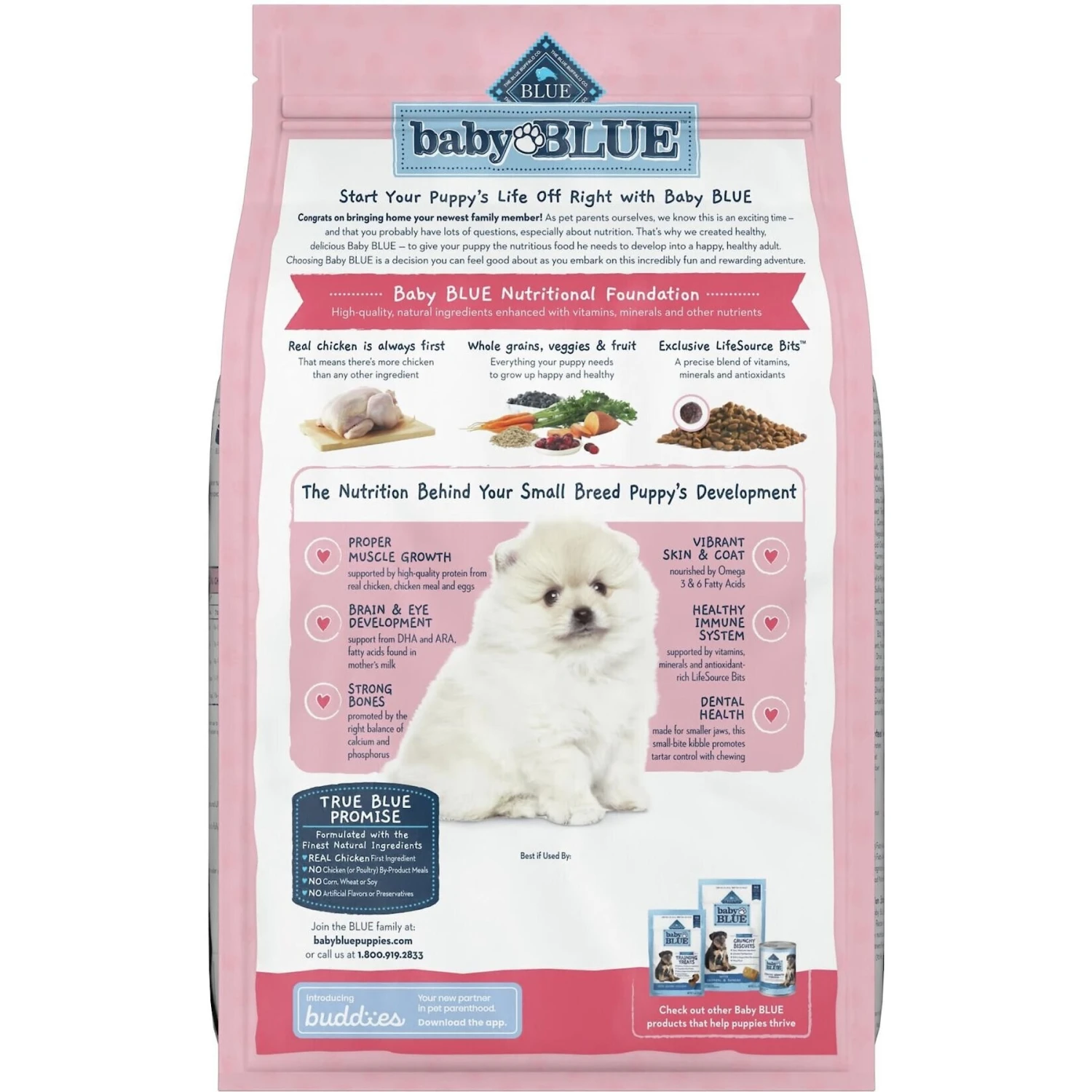 Blue Buffalo Baby Blue Small Breed Healthy Growth Formula Natural Chicken & Oatmeal Rice Recipe Puppy Dry Food, 4-lb Bag & Blue Buffalo Baby Blue Healthy Growth Formula Natural Chicken & Vegetable Recipe Puppy Wet Food, 3.5-oz Cups, Case Of 12 7 Blue Buffalo Baby Blue Small Breed Healthy Growth Formula Natural Chicken & Oatmeal Rice Recipe Puppy Dry Food, 4-lb Bag & Blue Buffalo Baby Blue Healthy Growth Formula Natural Chicken & Vegetable Recipe Puppy Wet Food, 3.5-oz Cups, Case Of 12 - Image 7