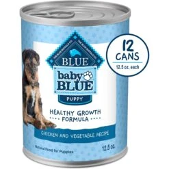 Blue Buffalo Baby Blue Large Breed Healthy Growth Formula Natural Chicken & Brown Rice Recipe Puppy Dry Food, 24-lb Bag & Blue Buffalo Baby Blue Healthy Growth Formula Natural Chicken & Vegetable Recipe Puppy Wet Food, 12.5-oz Cans, Case Of 12 -Blue Buffalo 515022 PT5. AC SS1800 V1649357521