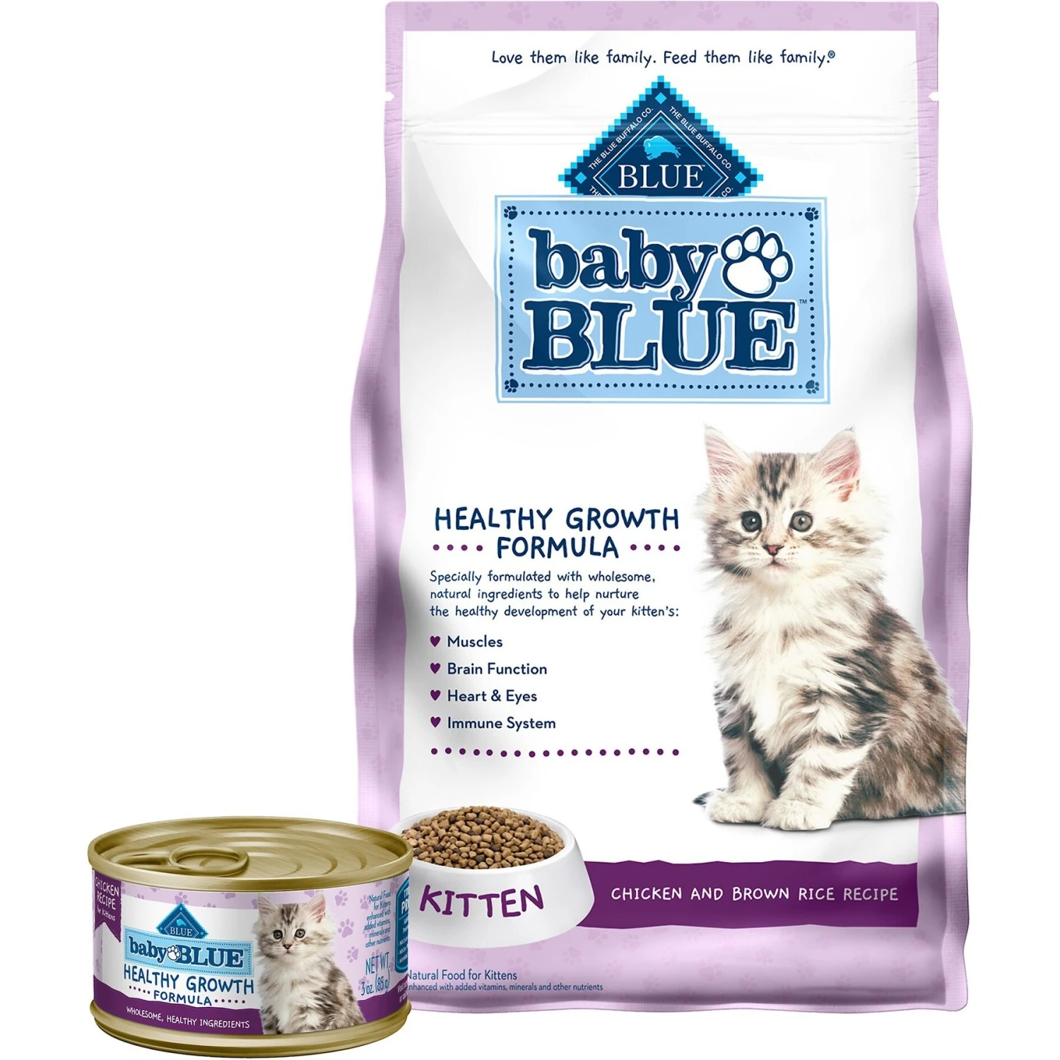 Blue Buffalo Baby Blue Healthy Growth Formula Natural Chicken & Brown Rice Recipe Kitten Dry Food & Blue Buffalo Baby Blue Healthy Growth Formula Natural Chicken Recipe Kitten Wet Food 1 Blue Buffalo Baby Blue Healthy Growth Formula Natural Chicken & Brown Rice Recipe Kitten Dry Food & Blue Buffalo Baby Blue Healthy Growth Formula Natural Chicken Recipe Kitten Wet Food