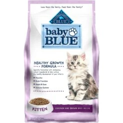 Blue Buffalo Baby Blue Healthy Growth Formula Natural Chicken & Brown Rice Recipe Kitten Dry Food & Blue Buffalo Baby Blue Healthy Growth Formula Natural Multi-Pack Chicken Recipe Kitten Wet Food, 3-oz Cans, 6 Count -Blue Buffalo 515054 PT5. AC SS1800 V1649353918