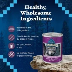 Blue Buffalo Wilderness Beef & Chicken Grill Grain-Free Canned Dog Food -Blue Buffalo 51568 PT5. AC SS1800 V1646783786
