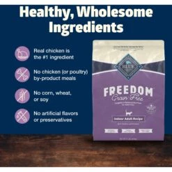 Blue Buffalo Freedom Indoor Adult Chicken Recipe Grain-Free Dry Cat Food 12 Blue Buffalo Freedom Indoor Adult Chicken Recipe Grain-Free Dry Cat Food -Blue Buffalo 51730 PT5. AC SS1800 V1649120191