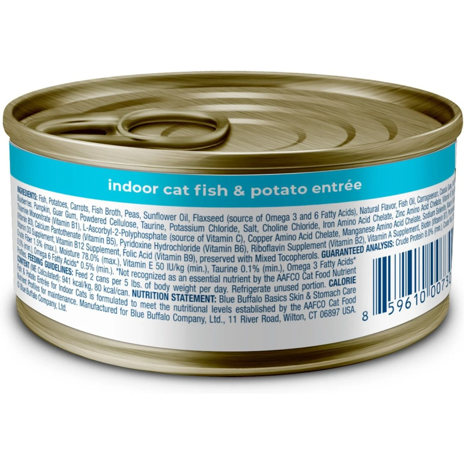 Blue Buffalo Basics Skin & Stomach Care Grain-Free Fish & Potato Entree Indoor Adult Canned Cat Food 2 Blue Buffalo Basics Skin & Stomach Care Grain-Free Fish & Potato Entree Indoor Adult Canned Cat Food - Image 2