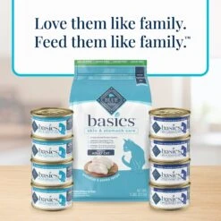 Blue Buffalo Basics Skin & Stomach Care Grain-Free Fish & Potato Entree Indoor Adult Canned Cat Food 17 Blue Buffalo Basics Skin & Stomach Care Grain-Free Fish & Potato Entree Indoor Adult Canned Cat Food -Blue Buffalo 51733 PT8. AC SS1800 V1646258499