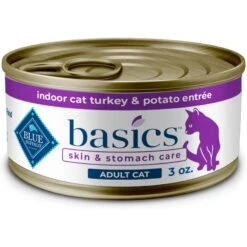Blue Buffalo Basics Skin & Stomach Care Grain-Free Turkey & Potato Entree Indoor Adult Canned Cat Food