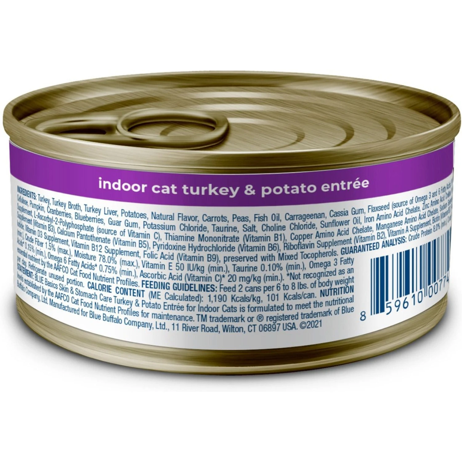 Blue Buffalo Basics Skin & Stomach Care Grain-Free Turkey & Potato Entree Indoor Adult Canned Cat Food 2 Blue Buffalo Basics Skin & Stomach Care Grain-Free Turkey & Potato Entree Indoor Adult Canned Cat Food - Image 2