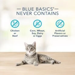 Blue Buffalo Basics Skin & Stomach Care Grain-Free Duck & Potato Entree Indoor Adult Canned Cat Food -Blue Buffalo 51736 PT4. AC SS1800 V1646271114
