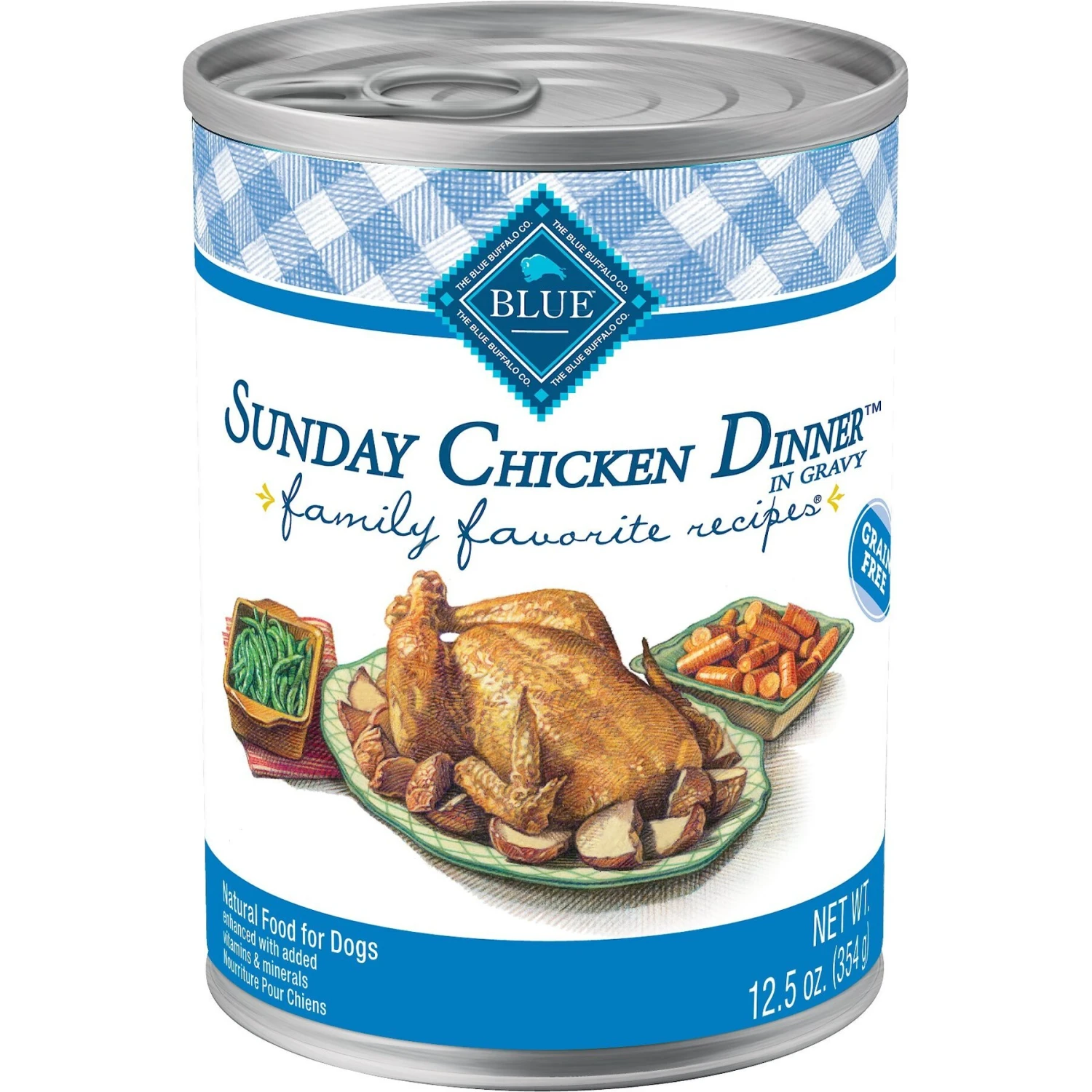Blue Buffalo Family Favorite Grain-Free Recipes Sunday Chicken Dinner Canned Dog Food 1 Blue Buffalo Family Favorite Grain-Free Recipes Sunday Chicken Dinner Canned Dog Food