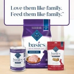 Blue Buffalo Basics Skin & Stomach Care Turkey & Potato Recipe Senior Dry Dog Food -Blue Buffalo 51892 PT8. AC SS1800 V1646270484
