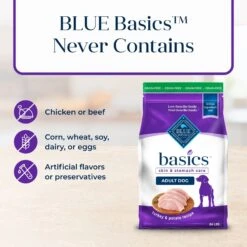 Blue Buffalo Basics Skin & Stomach Care Grain-Free Formula Turkey & Potato Recipe Adult Dry Dog Food 14 Blue Buffalo Basics Skin & Stomach Care Grain-Free Formula Turkey & Potato Recipe Adult Dry Dog Food -Blue Buffalo 51899 PT5. AC SS1800 V1646263285