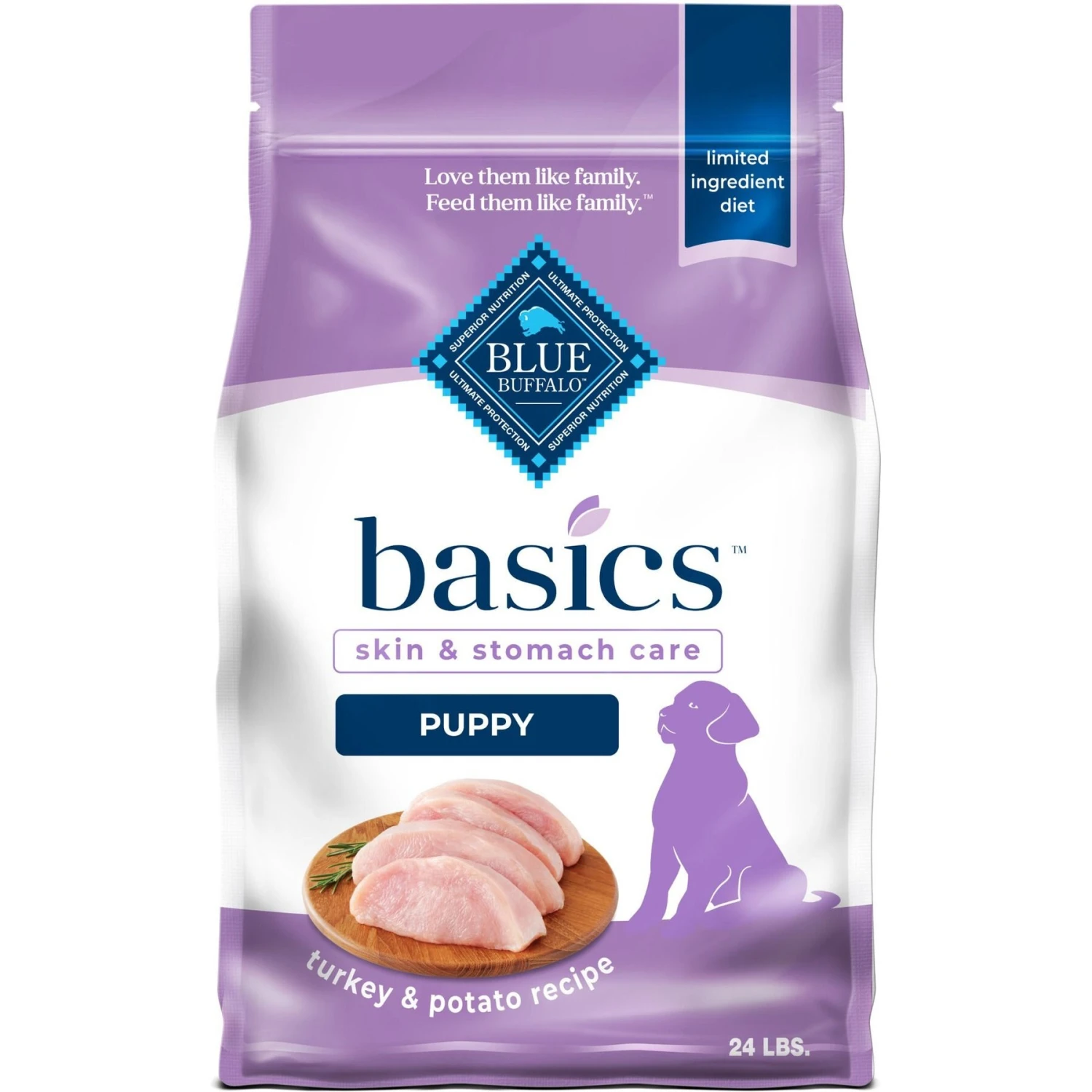 Blue Buffalo Basics Skin & Stomach Care Turkey & Potato Recipe Puppy Dry Dog Food 1 Blue Buffalo Basics Skin & Stomach Care Turkey & Potato Recipe Puppy Dry Dog Food