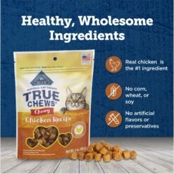 Blue Buffalo True Chews Natural Chewy Chicken Cat Treats -Blue Buffalo 631710 PT6. AC SS1800 V1692039420