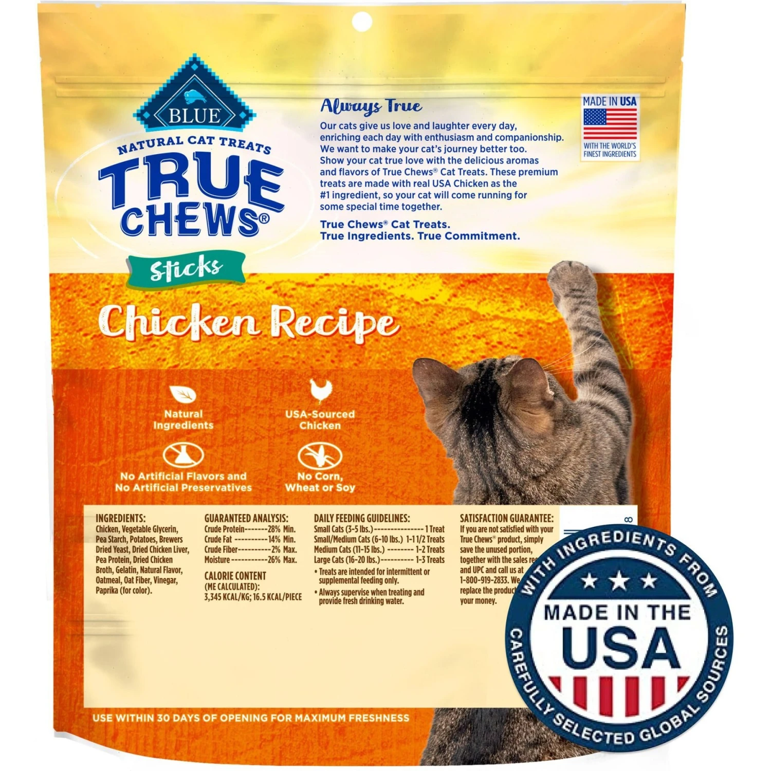 Blue Buffalo True Chews Sticks Natural Chicken Cat Treats 2 Blue Buffalo True Chews Sticks Natural Chicken Cat Treats - Image 2