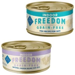 Blue Buffalo Freedom Indoor Adult Chicken Recipe Grain-Free Canned Cat Food & Blue Buffalo Freedom Indoor Adult Fish Recipe Grain-Free Canned Cat Food
