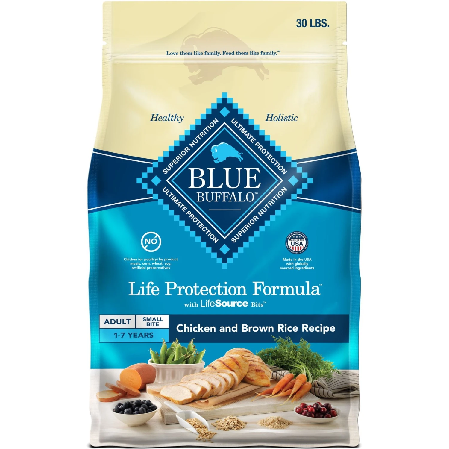 Blue Buffalo Life Protection Formula Small Bite Adult Chicken & Brown Rice Recipe Dry Dog Food 1 Blue Buffalo Life Protection Formula Small Bite Adult Chicken & Brown Rice Recipe Dry Dog Food