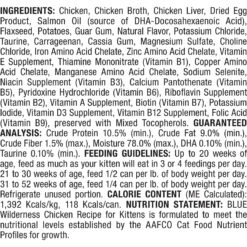 Blue Buffalo Wilderness High Protein Natural Grain-Free Chicken Kitten Dry Cat Food + 2 Items -Blue Buffalo 646838 PT5. AC SS1800 V1664554200