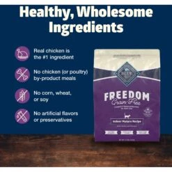 Blue Buffalo Freedom Indoor Mature Chicken Recipe Grain-Free Dry Cat Food -Blue Buffalo 64713 PT5. AC SS1800 V1649130683