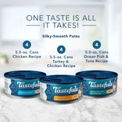 Blue Buffalo Tastefuls Chicken, Turkey & Chicken & Ocean Fish & Tuna Entrées Variety Pack Pate Wet Cat Food, 5.5-oz Can, Case Of 12 & Blue Buffalo Tastefuls Tuna, Chicken, Fish & Shrimp Entrées Variety Pack Flaked Wet Cat Food 12 Blue Buffalo Tastefuls Chicken, Turkey & Chicken & Ocean Fish & Tuna Entrées Variety Pack Pate Wet Cat Food, 5.5-oz Can, Case Of 12 & Blue Buffalo Tastefuls Tuna, Chicken, Fish & Shrimp Entrées Variety Pack Flaked Wet Cat Food -Blue Buffalo 662598 PT3. AC SS1800 V1667335137