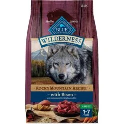 Blue Buffalo Wilderness Rocky Mountain Recipe Adult High Protein Natural Bison & Grain Dry Dog Food, 28-lb Bag
