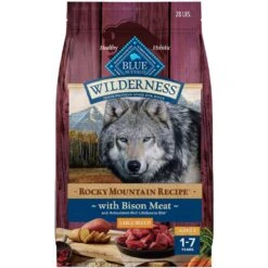 Blue Buffalo Wilderness Rocky Mountain Recipe Large Breed Adult High Protein Natural Bison & Grain Dry Dog Food, 28-lb Bag