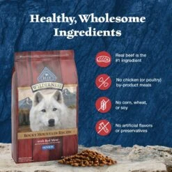 Blue Buffalo Wilderness Rocky Mountain Recipe Senior High Protein Natural Red Meat & Grain Dry Dog Food, 28-lb Bag -Blue Buffalo 711326 PT5. AC SS1800 V1694547654