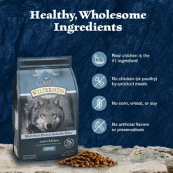 Blue Buffalo Wilderness Adult High Protein Natural Chicken & Wholesome Grains Dry Dog Food -Blue Buffalo 733462 PT5. AC SS1800 V1694547659
