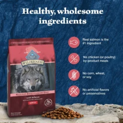 Blue Buffalo Wilderness Adult High Protein Natural Salmon & Wholesome Grains Dry Dog Food -Blue Buffalo 733494 PT5. AC SS1800 V1694549003