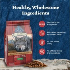 Blue Buffalo Wilderness Rocky Mountain Recipe Adult High Protein Natural Red Meat & Grain Dry Dog Food -Blue Buffalo 735590 PT5. AC SS1800 V1694550751