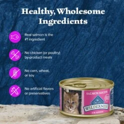 Blue Buffalo Wilderness Kitten Salmon Grain-Free Canned Cat Food -Blue Buffalo 75637 PT5. AC SS1800 V1646791287