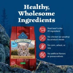 Blue Buffalo Wilderness Rocky Mountain Recipe With Red Meat Adult Grain-Free Dry Cat Food 10 Blue Buffalo Wilderness Rocky Mountain Recipe With Red Meat Adult Grain-Free Dry Cat Food -Blue Buffalo 75640 PT5. AC SS1800 V1568141275