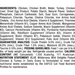 Blue Buffalo Wilderness Wild Delights Flaked Chicken & Turkey Grain-Free Canned Cat Food 9 Blue Buffalo Wilderness Wild Delights Flaked Chicken & Turkey Grain-Free Canned Cat Food -Blue Buffalo 75645 PT2. AC SS1800 V1646795941