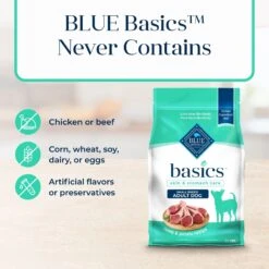 Blue Buffalo Basics Skin & Stomach Care Grain-Free Formula Lamb & Potato Recipe Small Breed Adult Dry Dog Food -Blue Buffalo 75684 PT5. AC SS1800 V1646251644