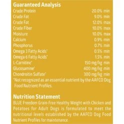 Blue Buffalo Freedom Adult Healthy Weight Chicken Recipe Grain-Free Dry Dog Food -Blue Buffalo 75713 PT8. AC SS1800 V1649124382