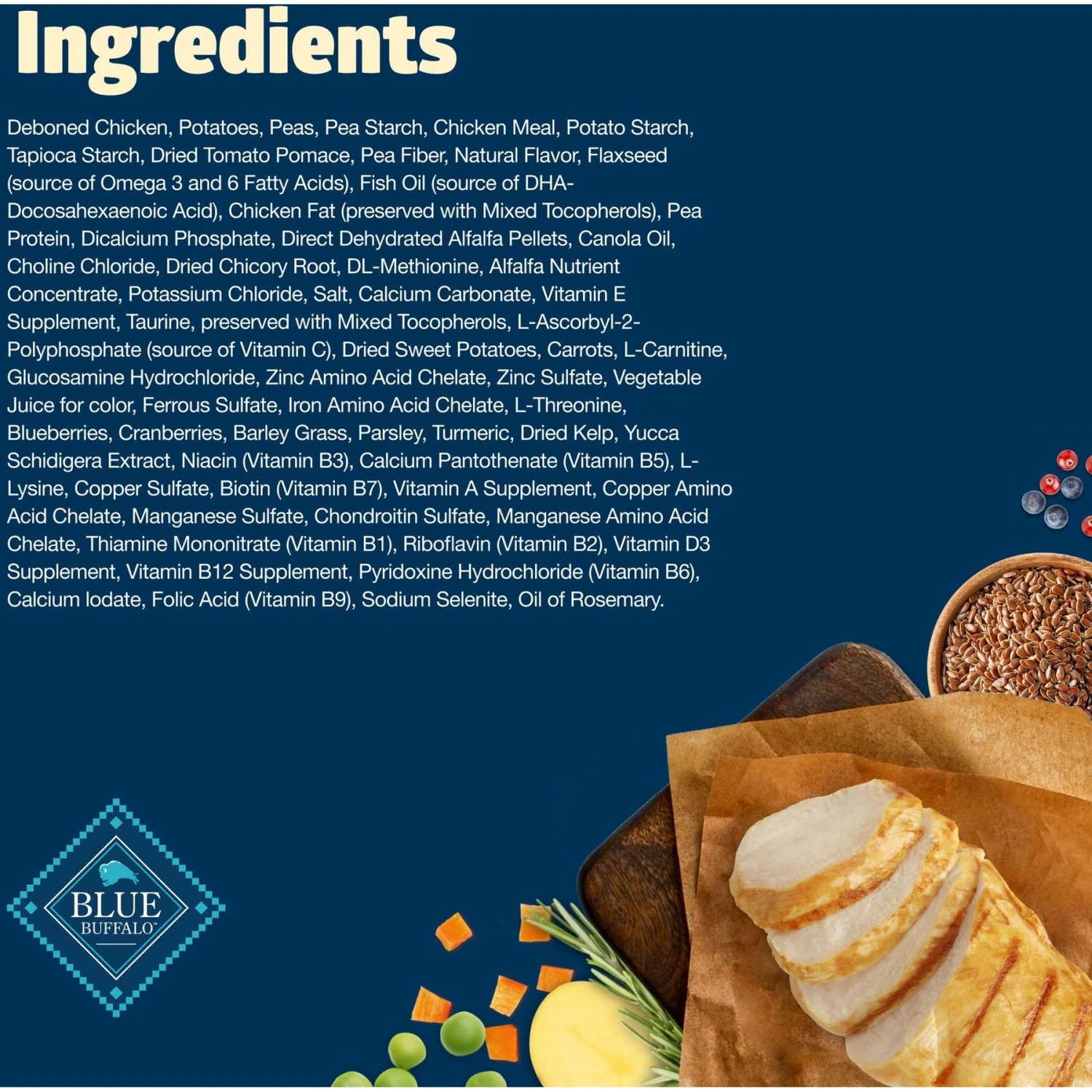 Blue Buffalo Freedom Senior Chicken Recipe Grain-Free Dry Dog Food 4 Blue Buffalo Freedom Senior Chicken Recipe Grain-Free Dry Dog Food - Image 4