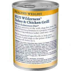 Blue Buffalo Wilderness Healthy Weight Turkey & Chicken Grill Grain-Free Adult Canned Dog Food -Blue Buffalo 75743 PT2. AC SS1800 V1646787387