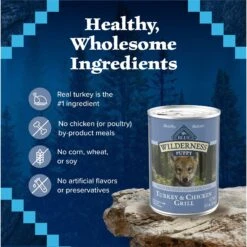 Blue Buffalo Wilderness Turkey & Chicken Grill Grain-Free Puppy Canned Dog Food -Blue Buffalo 75750 PT5. AC SS1800 V1646782434