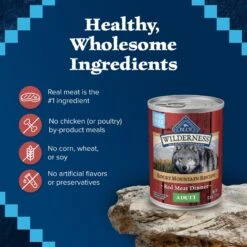 Blue Buffalo Wilderness Rocky Mountain Recipe Red Meat Dinner Adult Grain-Free Canned Dog Food -Blue Buffalo 75753 PT5. AC SS1800 V1646783784