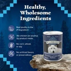 Blue Buffalo Wilderness Turkey & Chicken Grill Grain-Free Senior Canned Dog Food -Blue Buffalo 75766 PT5. AC SS1800 V1646785283