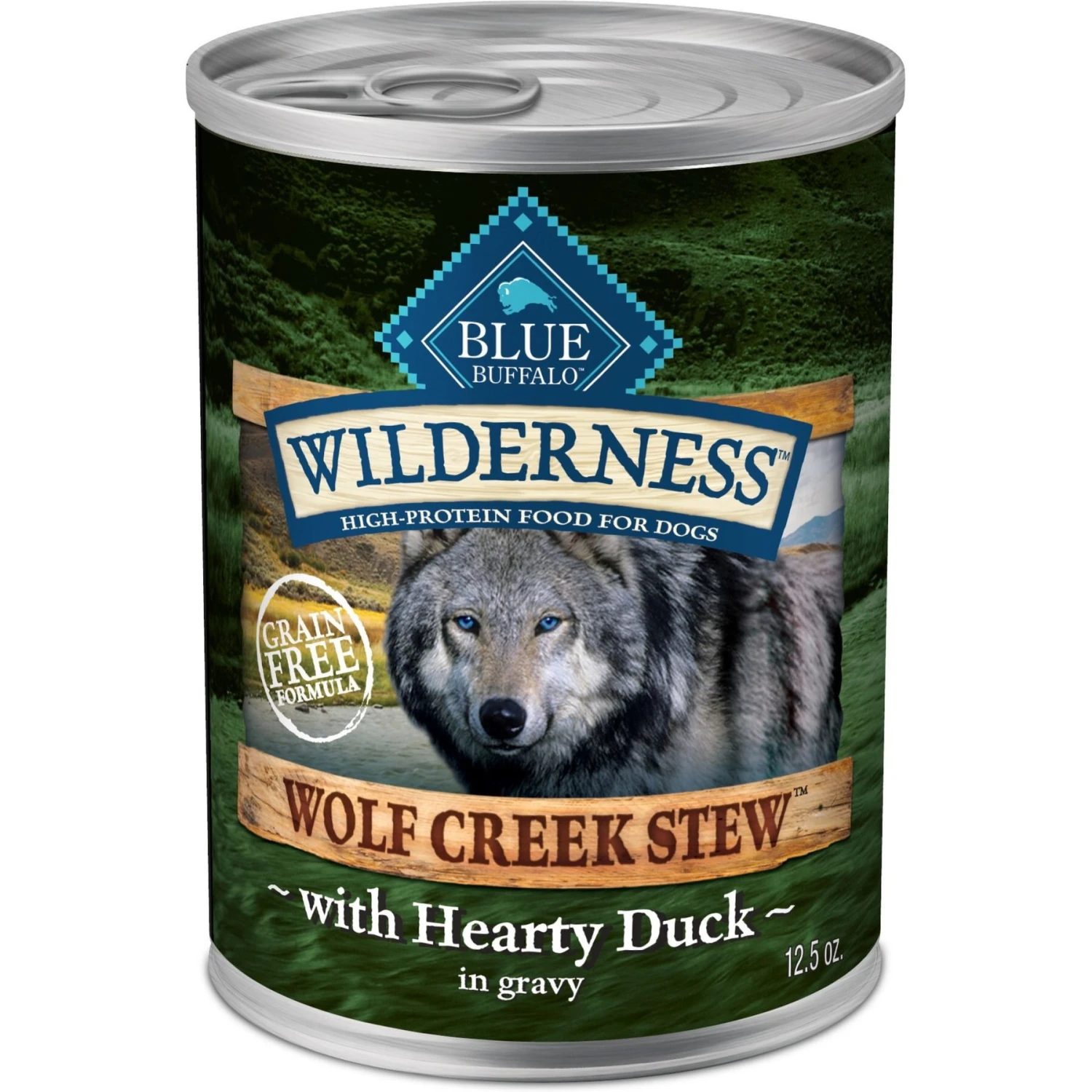 Blue Buffalo Wilderness Wolf Creek Stew Hearty Duck Stew Grain-Free Adult Canned Dog Food 1 Blue Buffalo Wilderness Wolf Creek Stew Hearty Duck Stew Grain-Free Adult Canned Dog Food