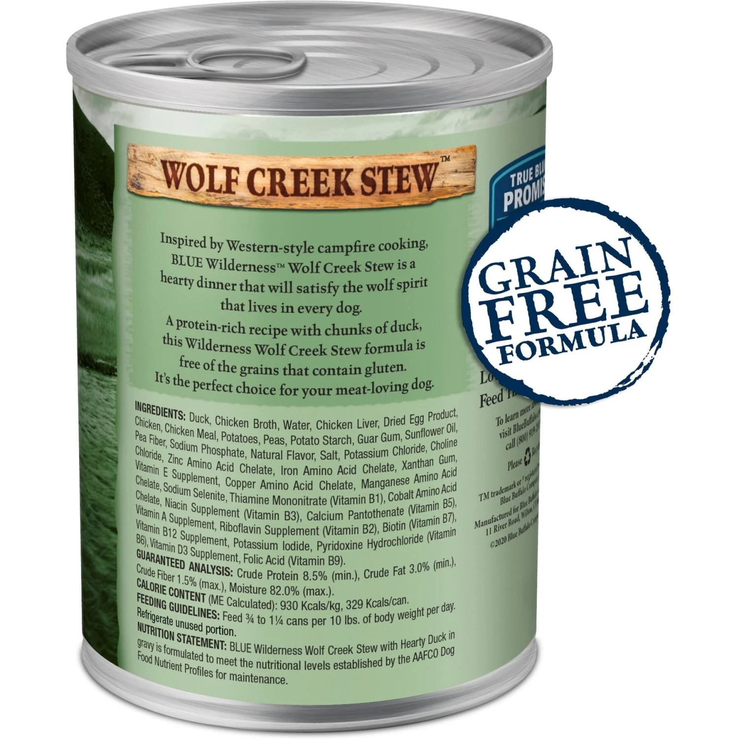 Blue Buffalo Wilderness Wolf Creek Stew Hearty Duck Stew Grain-Free Adult Canned Dog Food 2 Blue Buffalo Wilderness Wolf Creek Stew Hearty Duck Stew Grain-Free Adult Canned Dog Food - Image 2