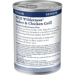 Blue Buffalo Wilderness Senior High Protein Natural Chicken & Wholesome Grains Dry Dog Food & Blue Buffalo Wilderness Turkey & Chicken Grill Grain-Free Senior Canned Dog Food -Blue Buffalo 796166 PT6. AC SS1800 V1678140661