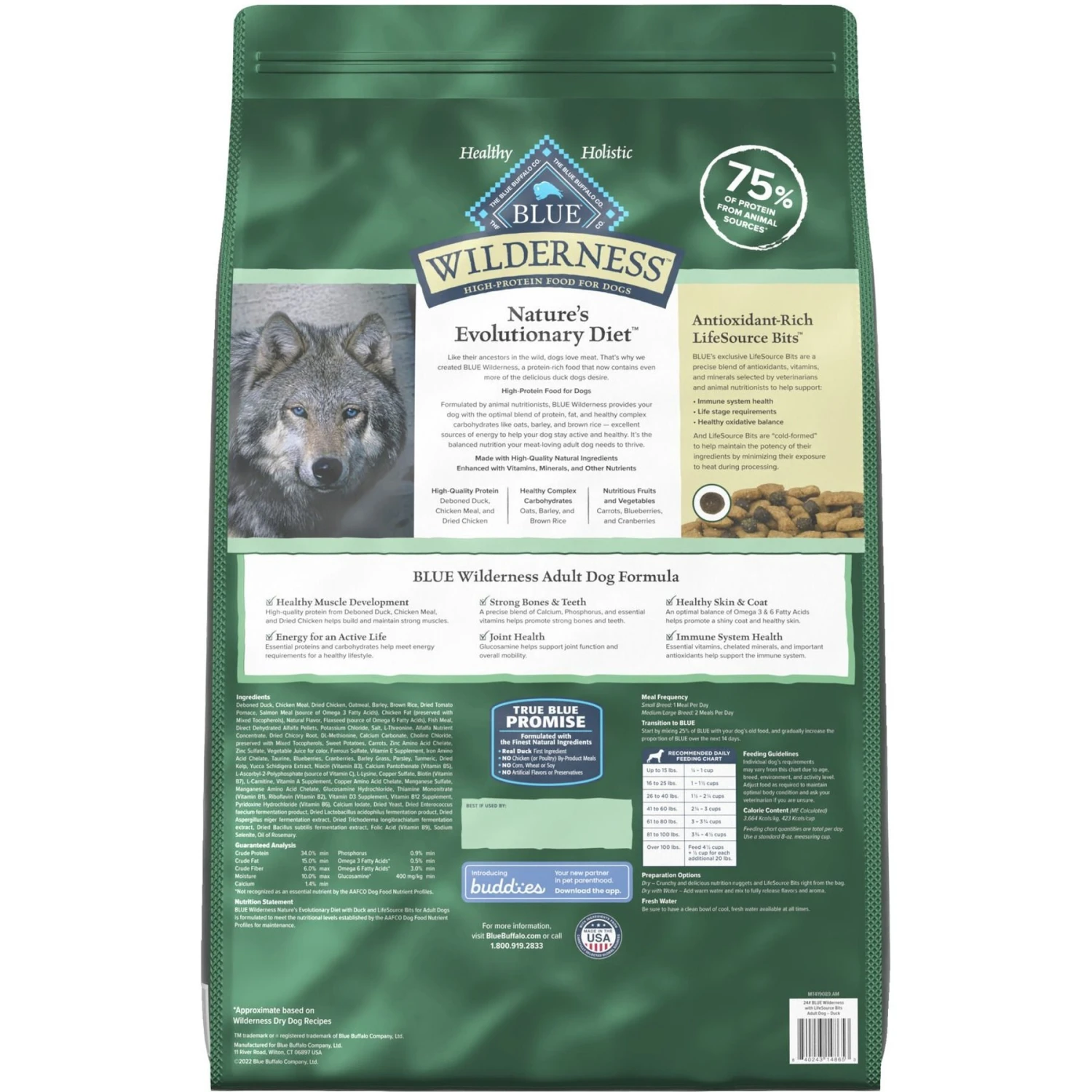 Blue Buffalo Wilderness Adult High Protein Natural Duck & Wholesome Grains Dry Dog Food & Blue Buffalo Wilderness Trail Treats Grain-Free Duck Biscuits Dog Treats 3 Blue Buffalo Wilderness Adult High Protein Natural Duck & Wholesome Grains Dry Dog Food & Blue Buffalo Wilderness Trail Treats Grain-Free Duck Biscuits Dog Treats - Image 3