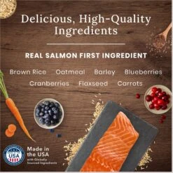 Blue Buffalo Wilderness Adult High Protein Natural Salmon & Wholesome Grains Dry Dog Food & Blue Buffalo Wilderness Trail Treats Grain-Free Salmon Biscuits Dog Treats -Blue Buffalo 796254 PT3. AC SS1800 V1678140283