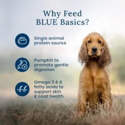 Blue Buffalo Basics LID Skin & Stomach Care Grain-Free Salmon In Gravy Adult Wet Dog Food Topper, 2.5-oz Pouch, Case Of 12 -Blue Buffalo 821030 PT3. AC SS1800 V1680280791
