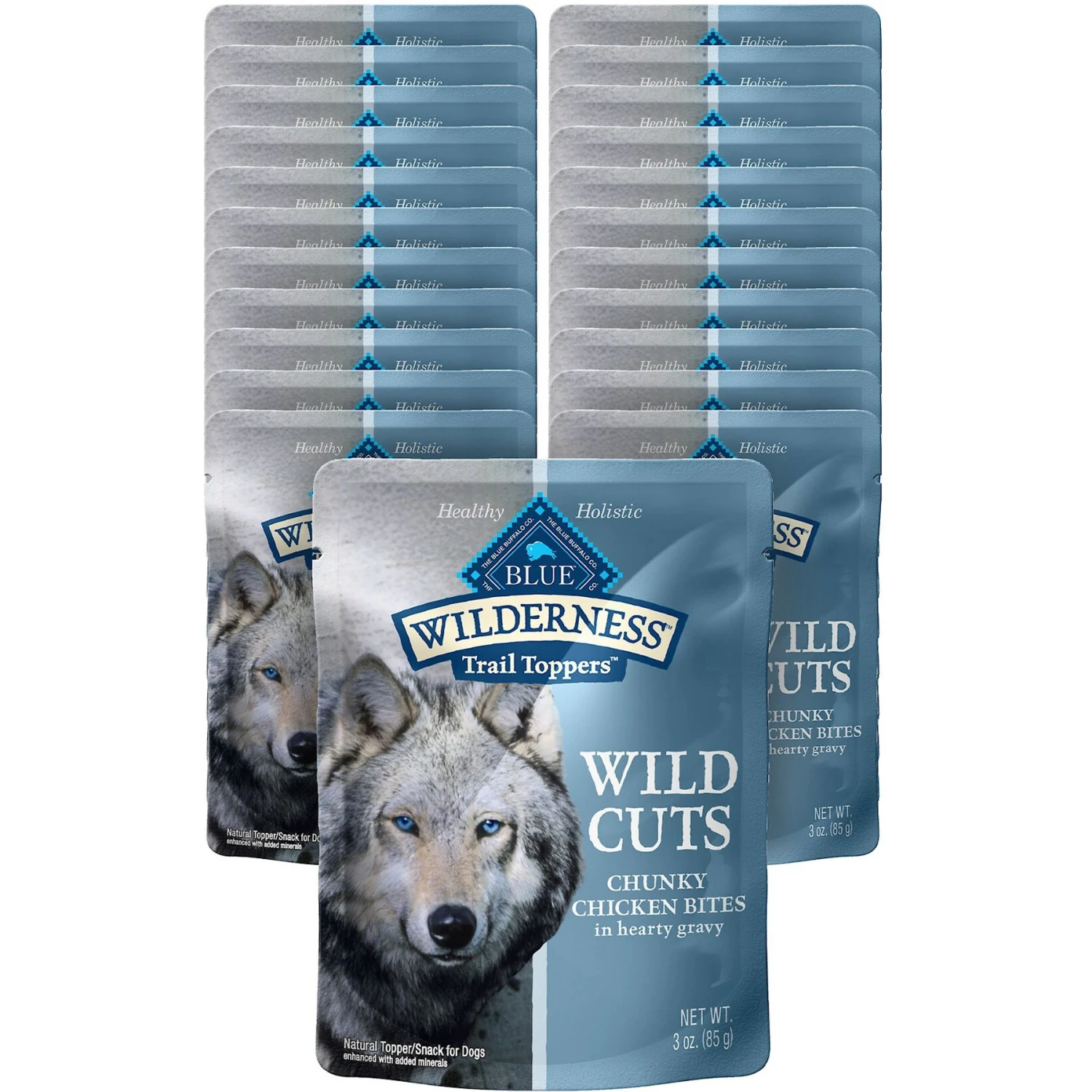 Blue Buffalo Wilderness Trail Toppers Wild Cuts Chunky Chicken Bites In Hearty Gravy Grain-Free Dog Food Topper 1 Blue Buffalo Wilderness Trail Toppers Wild Cuts Chunky Chicken Bites In Hearty Gravy Grain-Free Dog Food Topper