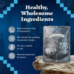 Blue Buffalo Wilderness Trail Toppers Wild Cuts Chunky Chicken Bites In Hearty Gravy Grain-Free Dog Food Topper 12 Blue Buffalo Wilderness Trail Toppers Wild Cuts Chunky Chicken Bites In Hearty Gravy Grain-Free Dog Food Topper -Blue Buffalo 84132 PT5. AC SS1800 V1646778522